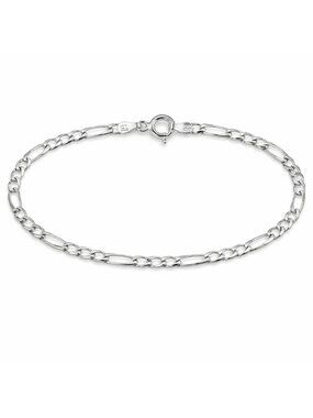 Milor 925 Sterling Silver Figaro Chain Bracelet Made in Italy 7 in